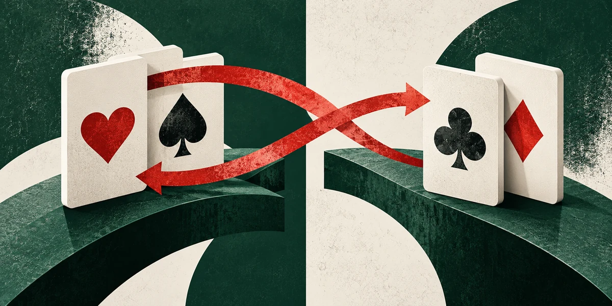 Ilustração do tema: Blackjack Switch: Troca de Cartas Entre Duas Mãos